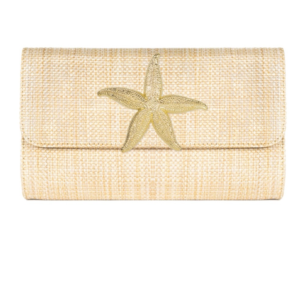 Bosom Buddy by Lisi Lerch Elegant Cream Clutch with Starfish Accent